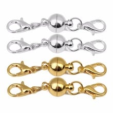 LOULEUR 5pcs/lot 6mm 8mm Ball Strong Magnetic Clasps for Leather Cord Bracelet End Caps Connectors for Necklace Making Finding 2024 - buy cheap