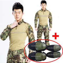 Military uniform army combat shirt + tactical pants knee pads highlander camouflage fatigues tatico softair paintball equipment 2024 - buy cheap