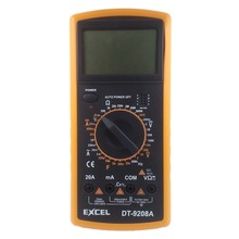 Multímetro digital excel dt9208a, testador de frequência, medidor de temperatura e capacitância, voltagem de ac, lcd 2024 - compre barato