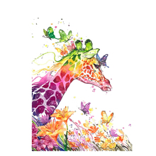 Painting By Numbers DIY Dropshipping 40x50 50x65cm Beautiful colorful giraffe Animal Canvas Wedding Decoration Art picture Gift 2024 - buy cheap