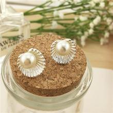 European And Korean Fashion Style Personality Alloy Inlaid Shell Imitation Pearl Sweet And Lovely Earrings Accessories Gift 2024 - buy cheap