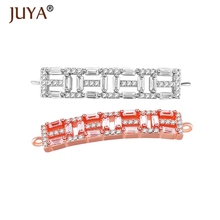 Juya Jewelry making Connector Jewelry Accessories parts Luxury Crystal Rhinestone Connectors for Woman Bracelet making 2024 - buy cheap