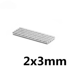 100pcs  2x3 mm N35 Super Strong Powerful Small Round Rare Earth Neodymium Magnets 2 x 3 mm 2024 - buy cheap