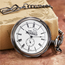 Retro Hollow Skeleton Steampunk Lrregular Shape Design Mechanical Pocket Watch Roman Numerals Hand Wind Fob Chain Clock Mens 2024 - buy cheap
