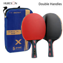 Huieson 2Pcs 5 Star Carbon Table Tennis Racket Set Lightweight Powerful Ping Pong Paddle Bat with Good Control 2024 - buy cheap