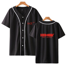 Camiseta de béisbol Kpop NCT U para hombres y mujeres, camisa informal de algodón con nombre de miembro impreso, Tops de marca, 127 2024 - compra barato