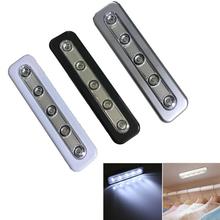 5 LED Adhesive Touch Sensor Night Light Bar Home Cabinet Wardrobe Wall Lamp 2024 - buy cheap