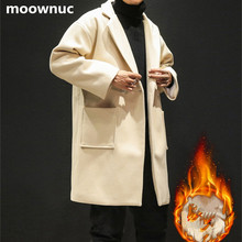 Мужские осенне-зимние пальто 2018, мужская повседневная модная куртка, пальто, мужской облегающий теплый мужской плотный Тренч, пальто от M до 5XL 2024 - купить недорого