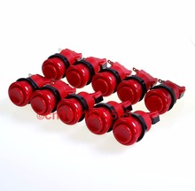 10 x Arcade Buttons Happ Style Push Button + Micro Switch For Arcade DIY Parts MAME Games & Arcade Sticks USB Connector - Red 2024 - buy cheap