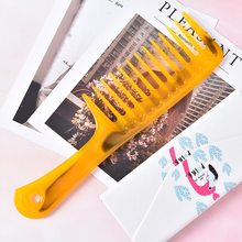 1Pc Plastic Wide Tooth Handle Hairdressing Comb Salon Antistatic Hair Comb Detangling New 24x6.5cm Randomly Color 2024 - buy cheap