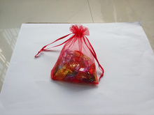 1000 pcs 11*16 sacos de presente Vermelho para a jóia/casamento/natal/aniversário de Organza Sacos com alças embalagem saco de Fios 2024 - compre barato