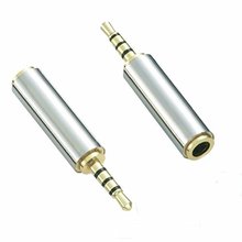 Silver Audio 2.5mm Male Plug to 3.5mm Female 4 Poles Jack Aux Stereo MIC TRRS Headset Adapter Plug Connector 2024 - buy cheap