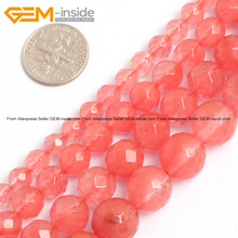 Faceted Watermelon Tourmaline Cherry Crystal Glass Beads For Jewelry Making 6-12mm 15inch DIY FreeShipping Wholesale Gem-inside 2024 - buy cheap