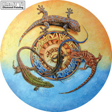 5D DIY Diamond embroidery Cross stitch lizard Full Square Diamond mosaic Full Round Diamond painting lyc 2024 - buy cheap