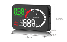 Новый автомобильный спидометры X6 3 "OBD2 HUD, спидометры GPS MPH / KMH Предупреждение о превышении скорости, сигнализация напряжения, лобовое стекло, Projetor 2024 - купить недорого