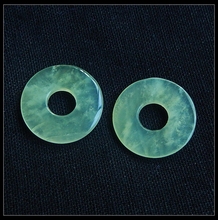 Sales 1Pairs Natural Stone Nephrite Jade Round-Shape Fashion Earring Bead 25x3mm 5.4g 2024 - buy cheap