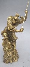 Exquisite Chinese folk art brass sculpture - the legendary Monkey Sun wu kong 2024 - buy cheap