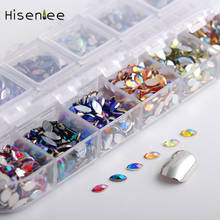 Horse Eye AB Color Acrylic About 1700pcs 12Color/Box Design Glitter Rhinestones Manicure Tips For Charms 3D Nail Art Decorations 2024 - buy cheap
