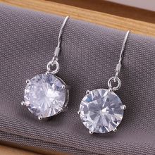 summer style fine silver plated earrings 925-sterling-silver jewelry rhinestone drop Earrings for women SE172 2024 - buy cheap