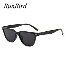 RunBird-gafas de sol cuadradas para hombre y mujer, lentes de sol cuadradas a la moda, Estilo Vintage, Ojo de Gato, diseñador de marca, 5358R, 2019 2024 - compra barato
