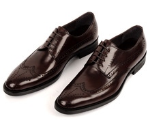 Sapatos pretos/tan oxfords, sapatos masculinos de couro genuíno para negócios, sapatos de baile para homens 2024 - compre barato