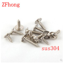 500pcs M4*8/10/12/16/20 4mm Stainless steel 304 phillips round washer head self tapping screw 2024 - buy cheap