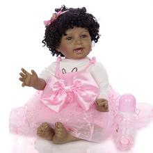 Кукла для новорожденных, мягкая силиконовая, 55 см 2024 - купить недорого