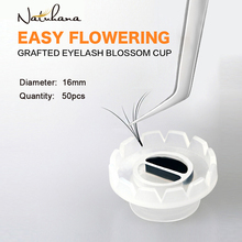 NATUHANA 50pcs Disposable Eyelashes Blossom Cup Eyelashes Glue Holder Plastic Stand Quick Flowering For Eyelashes Extension 2024 - buy cheap
