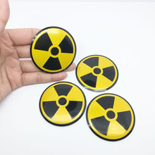ANTINIYA 4pcs 56.5mm Nuclear Radiation aluminum car emblem Wheel Center Hub Cover sticker Rim badge For LADA Opel Car styling 2024 - buy cheap