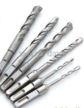 Free shipping Four hollow square shank 6pcs 6-16mm hard alloy Tip electricHammer Drill Bit for concrete/brick/wall/tile drilling 2024 - buy cheap