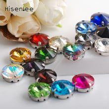 Hisenlee 8mm-18mm 6 Sizes 17 Colors Glass Sew on Claw Rhinestones Sewing Stones For DIY Clothing Accessories 2024 - buy cheap