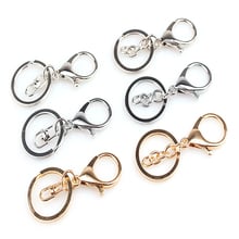 5pcs/lot Key Ring Long Popular Classic 14 Colors Plated Lobster Clasp Key Hook Chain Jewelry Making for Keychain 2024 - buy cheap