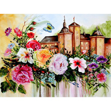 Cross Stitch Kit DIY Diamond Embroidery Flower house Full Square/round Diamond Painting Mosaic Home Decor 2024 - buy cheap