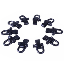 10x U Style Zinc alloy Adjustable Shackle Buckle For Paracord Bracelet Rope Black 2024 - buy cheap