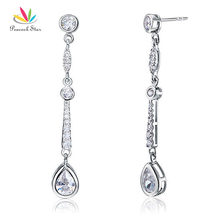 Peacock Star 925 Sterling Silver Bridal Bridesmaid Earrings 1 Carat Wedding Jewelry CFE8062 2024 - buy cheap