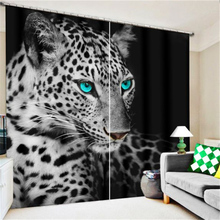 Cortina de janela de luxo 3d com estampa de tigre, cortinas customizadas para sala de estar, quarto, hotel, tapeçaria 2024 - compre barato