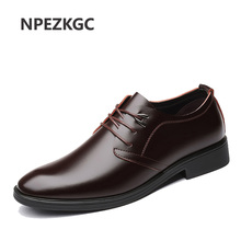NPEZKGC/Мужские модельные туфли мужские туфли-оксфорды из натуральной кожи мужская обувь деловые туфли на плоской подошве на шнуровке для вечеринки, большие размеры 38-47 2024 - купить недорого