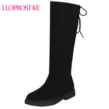 Lloprost ke Winter Women Boots Mid-Calf Boots Ladies Winter Warm Side Zipper Shoes Woman Fur Insole Botas Mujer Invierno  D813 2024 - buy cheap