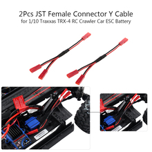 2 Pcs TRX-4 JST Conector Fêmea Y Cabo para 1/10 Traxxas RC Crawler ESC Bateria RC Caminhão Do Carro Peças Do Veículo 2024 - compre barato