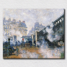 The Saint-Lazare Station in 1877 printed on canvas home decoration wall pictures unique gift for friends 2024 - buy cheap
