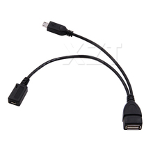 Новейший 1 в 2 OTG микро-USB-хост мощный Y-образный разветвитель USB-адаптер к Mirco 5-контактному кабелю «папа» мама 2024 - купить недорого
