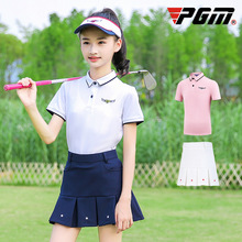 PGM Girls Golf Summer Skirts Set Short Sleeve Shirt Pleated Star Skirt Girls Quick-dry Fitness Golf Apparel  D0786 2024 - buy cheap