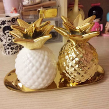 Европейский Копилка керамический ананас золотой украшение дома милые Креативные украшения банка коробка для денег 2024 - купить недорого