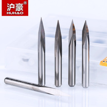 HUHAO 10pc/lot 3.175mm 3 Edge Carbide Pypamid bits CNC Engraving Bits Router Machine 3 face Stone Carving Woodworking Tools 2024 - buy cheap