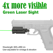 Пистолет с зеленым лазерным лучом PPT, монтажная система 20 мм, подходит для большинства пистолетов и винтовок, Пикатинни-рейка/Вивер-рейка, gs20-0018 2024 - купить недорого