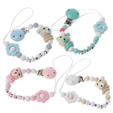 Baby Pacifier Clip Pacifier Chain Panda Shape Hand Made Cute Colourful Beads Dummy Clip Baby Soother Holder For Baby Kid 2024 - buy cheap