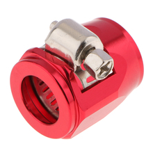 Aluminum Auto Car AN8 Hose End Finisher Fuel Oil Water Line Clip Clamp Red aluminum alloy material, durable 2024 - buy cheap