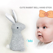 Baby 0-12 Months cute rabbit hand stick grab bar rattle toys BB Sound plush toy Soothe Doll Gift Hand Bells 2024 - buy cheap