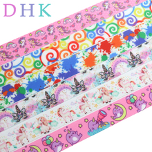 DHK 7/8'' 10yards unicorn narwhal paint printed grosgrain Ribbon Accessory hairbow headwear decoration Wholesale OEM B1691 2024 - buy cheap