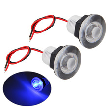 Luz LED azul sumergible, para barco, RV, de 12V, 38mm, 1 o 2 uds. 2024 - compra barato